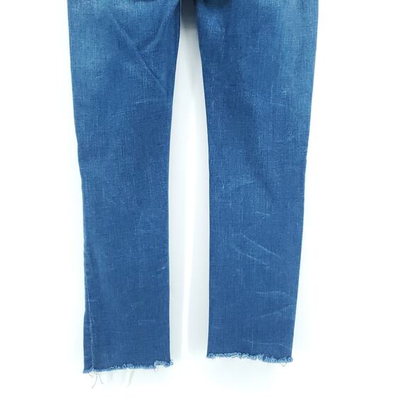 Hudson Krista Crop Super Skinny Distressed Jean Raw Hemline Stonewash Whisker 26 - Picture 11 of 12